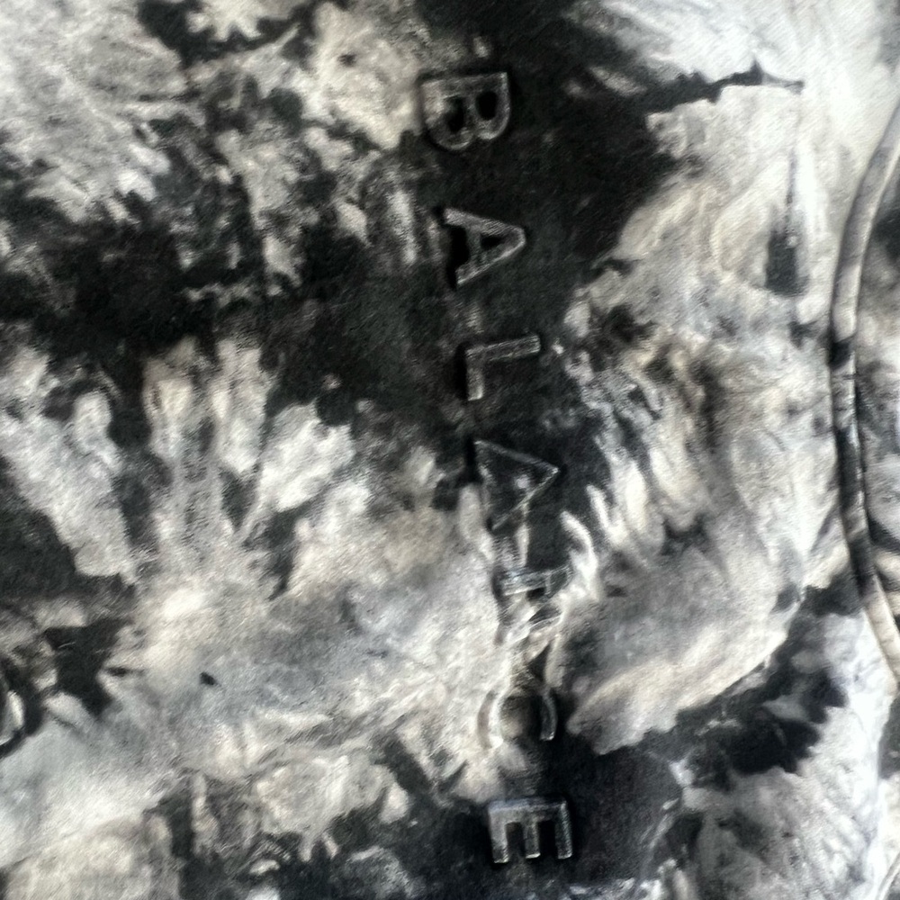 Balance collection black and white tie dye long sleeve crop top shirt - Picture 3 of 4